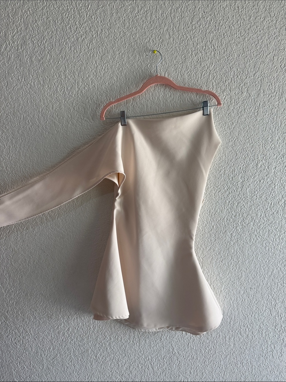 One-Shoulder Cream Women's Dress